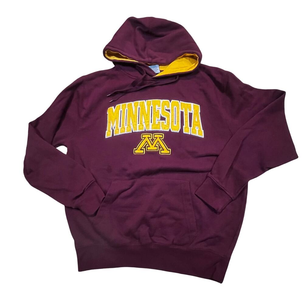 Minnesota Golden Gophers Hoodie Maroon Yellow NCAA‎ College Sweatshirt Men M